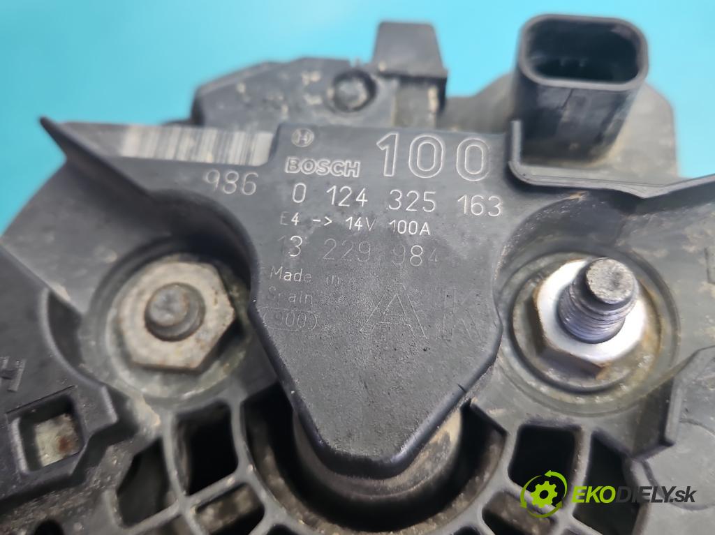 Opel Astra III 2004-2014 1.8 16V 140 hp manual 103 kW 1796 cm3 2- Alternator 0124325163 (Alternátor)