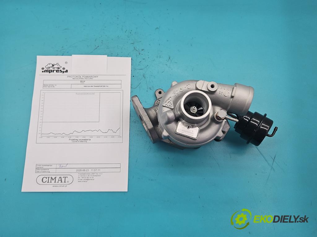 Vw Transporter T4 1990-2003 2.5 tdi 102 hp manual 75 kW 2461 cm3 5- Turbodmychadlo repasováno K14-7018