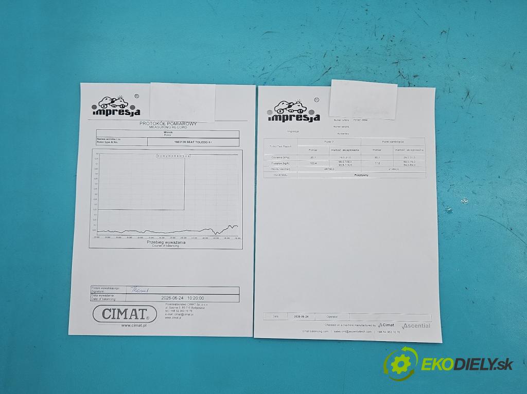 Seat Toledo II 1998-2004 1.9 tdi 150 hp manual 110 kW 1896 cm3 4- Turbodmychadlo repasováno 721021-4