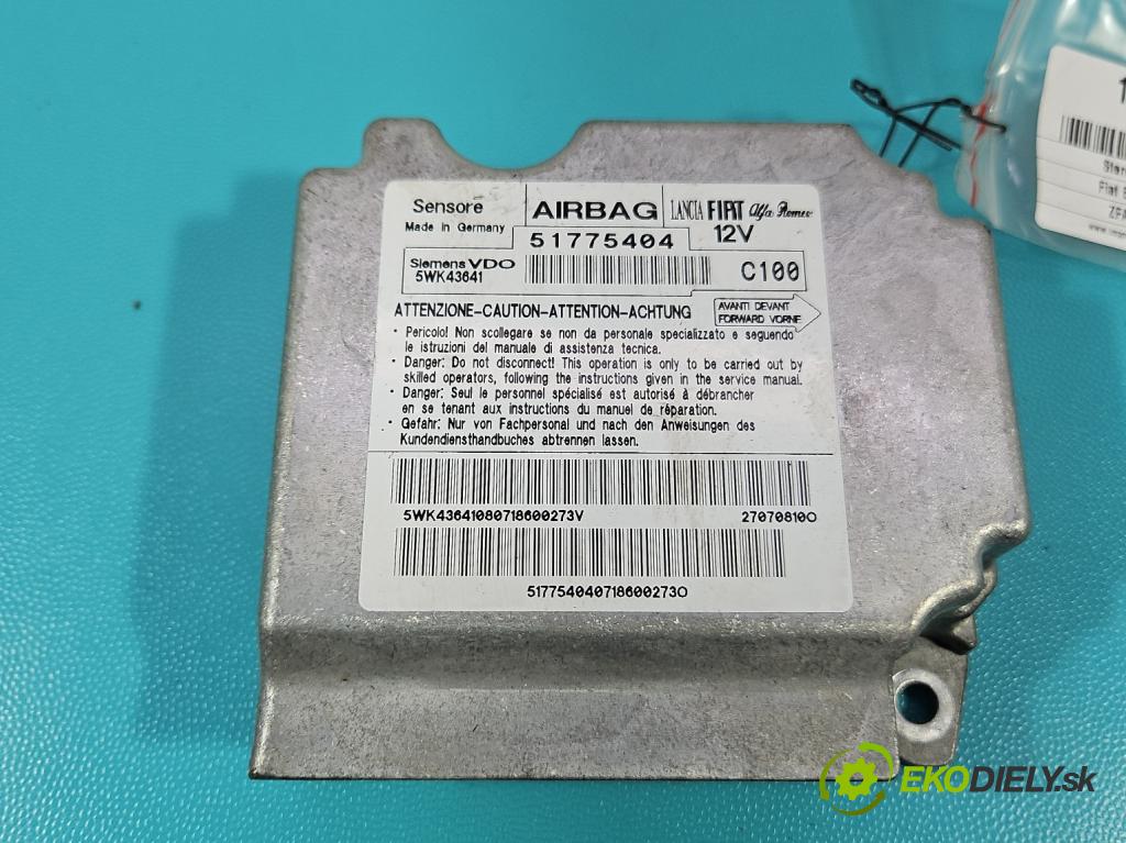 Fiat Bravo II 2007-2014 1.9 jtd 120 HP manual 88 kW 1910 cm3 5- riadiaca jednotka vankúše: 51775404