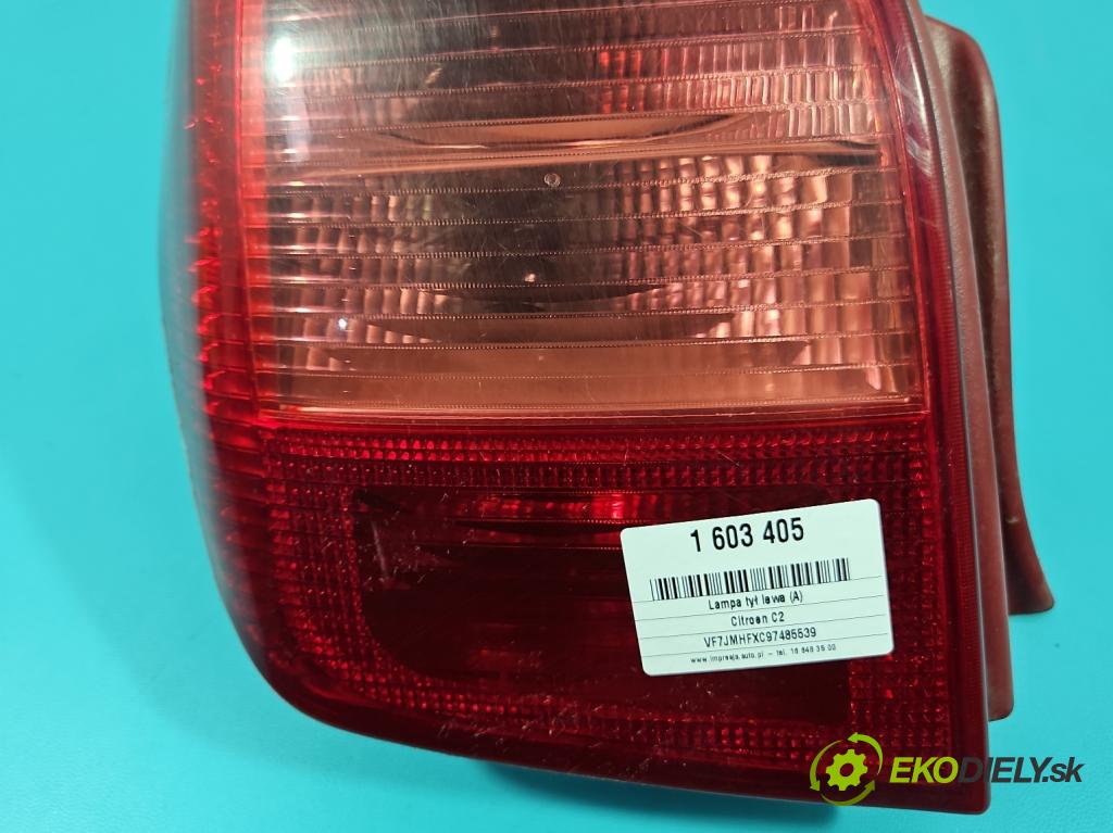 Citroen C2 1.1 8V 60 HP manual 44 kW 1124 cm3 3- svetlo / reflektor zadné ľavé  (Kľučka dverí ostatné)