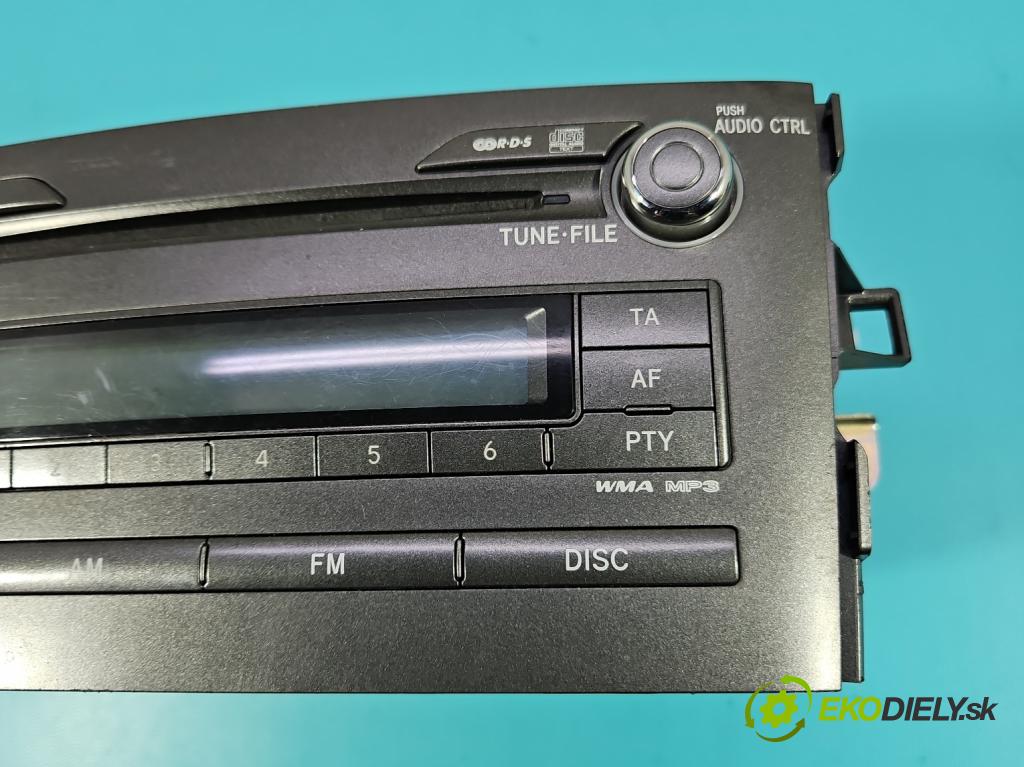 Toyota Auris I 2006-2013 1.4 D4D 90 HP automatic 66 kW 1364 cm3 3- Radio originál 86120-02520