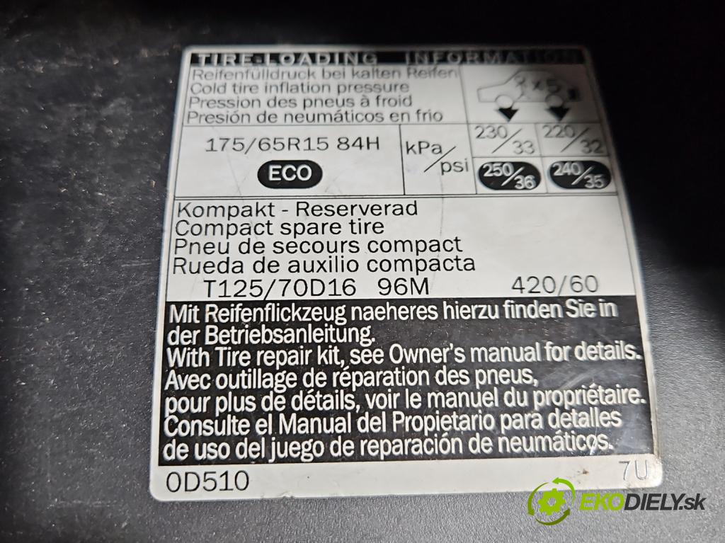Toyota Yaris III 2011-2020 1.3 vvti 99 HP manual 73 kW 1329 cm3 5- kastlík 55550-0D150