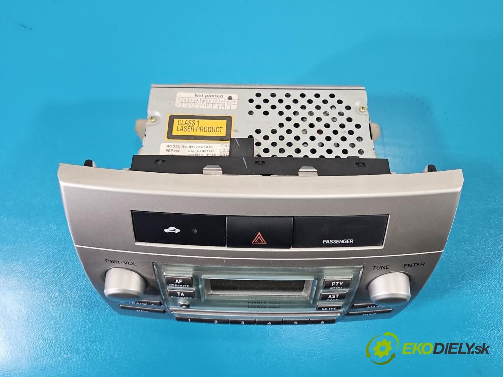 Toyota Corolla Verso II 2004-2009 2.0 D4D 116 HP manual 85 kW 1995 cm3 5- Radio originál 86120-0F010