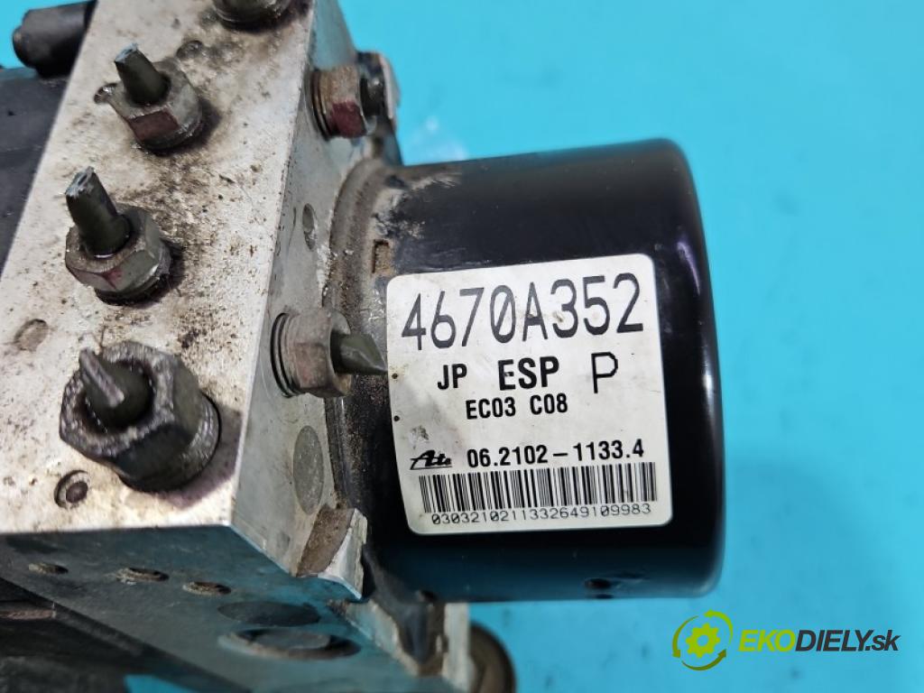 Mitsubishi Lancer VIII 2007-2016 2.0 DID BWC 140 hp manual 103 kW 1968 cm3 5- čerpadlo abs 062109-52233 (Pumpa ABS)