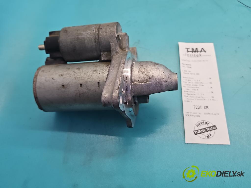 Toyota Yaris III 2011-2020 1.3 vvti 99 HP manual 73 kW 1329 cm3 5- štartér 428080-8445 (Štartér)