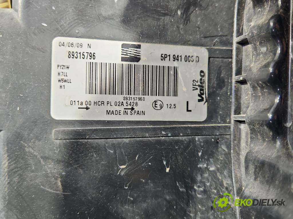 Seat Leon II 2005-2012 1.9 tdi 105 HP manual 77 kW 1896 cm3 5- Reflektor: ľavý 5P1941005D (Kľučka dverí ostatné)