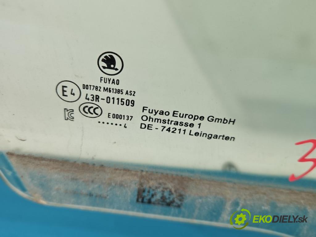 Skoda Fabia IV 2021- 1.0 TSI 116 hp manual 85 kW 999 cm3 5- sklo dveře přední pravé