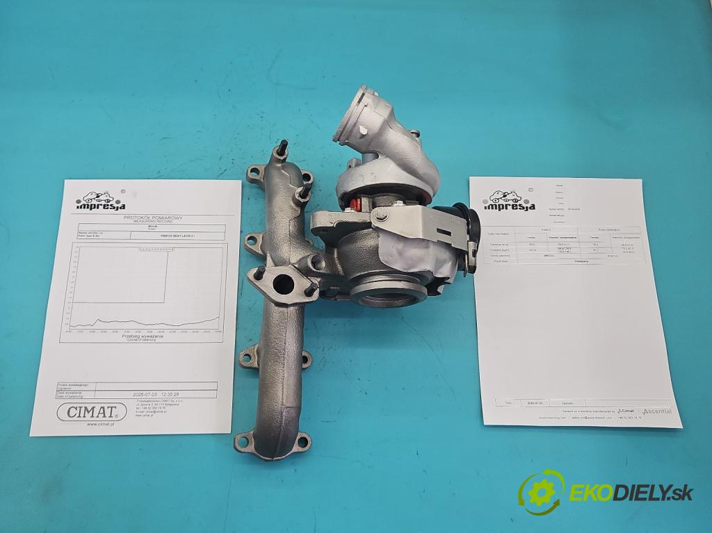 Seat Leon II 2005-2012 1.9 tdi 105 hp manual 77 kW 1896 cm3 5- Turbodmychadlo repasováno BV39-0029