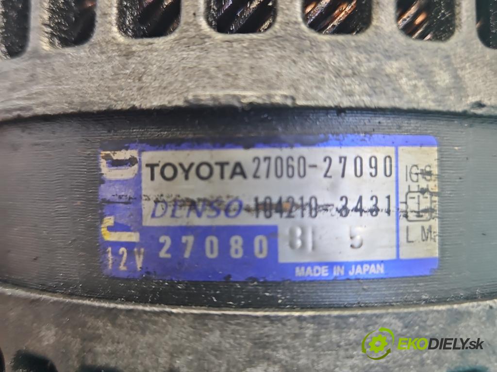 Toyota Corolla Verso II 2004-2009 2.0 D4D 116 HP manual 85 kW 1995 cm3 5- Alternator 27060-27090 (Alternátor)