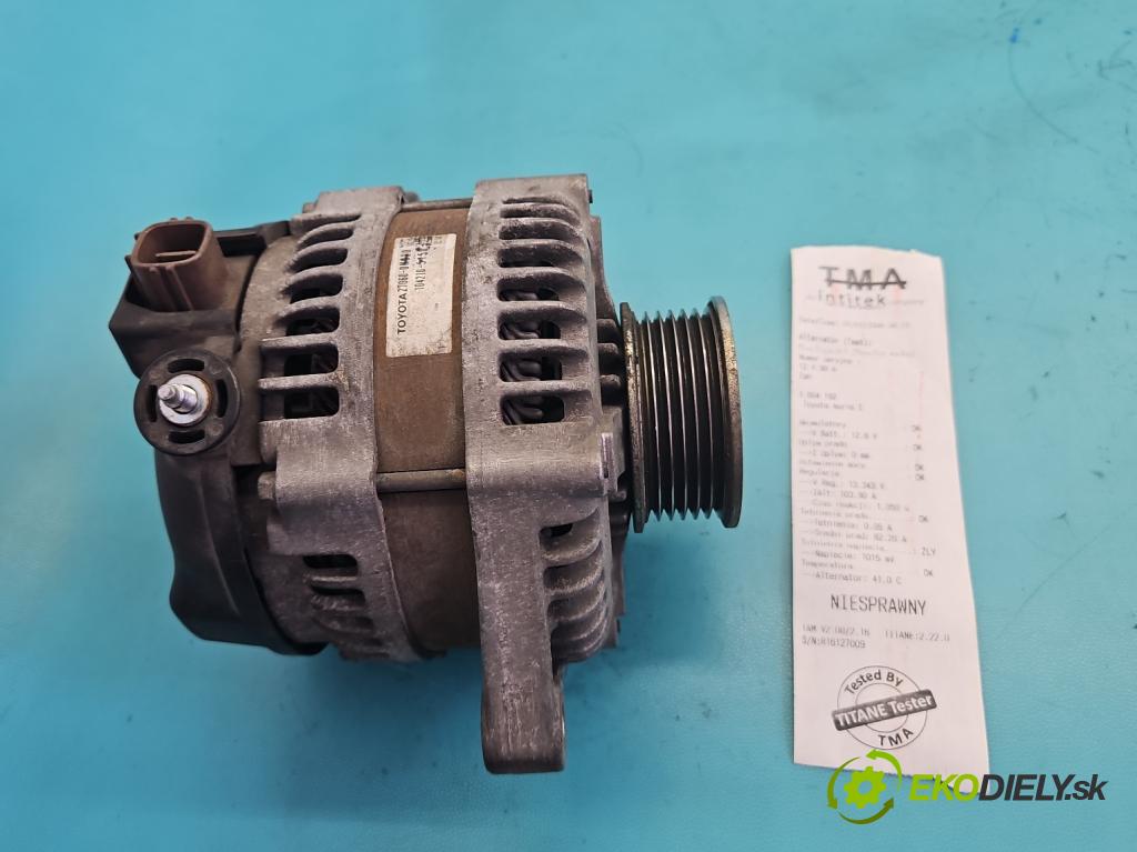 Toyota Auris I 2006-2013 1.4 D4D 90 hp automatic 66 kW 1364 cm3 3- Alternator 104210-5150 (Alternátor)