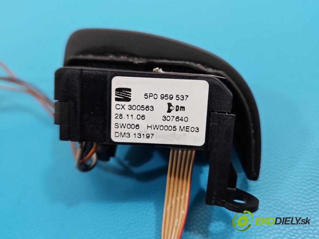 Seat Leon II 2005-2012 1.9 tdi 105 hp manual 77 kW 1896 cm3 5- Přepínač multifunkční: řízení: 5P0959537 (Páčky pod volantem)