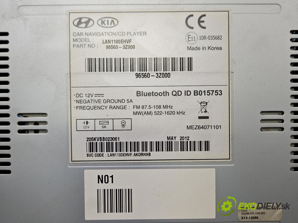 Hyundai I40 1.7 crdi 136 HP automatic 100 kW 1685 cm3 5- Radio originál 96560-3Z000