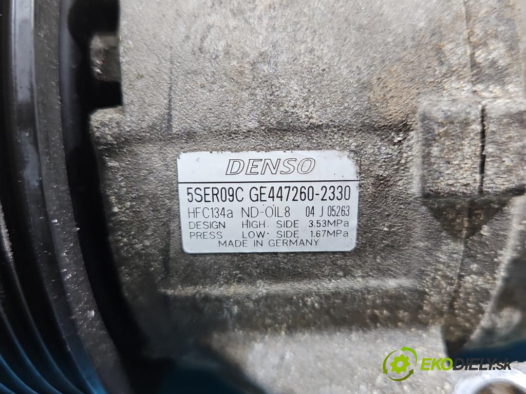 Toyota Auris I 2006-2013 1.4 D4D 90 HP automatic 66 kW 1364 cm3 3- Kompresor: klimatizácie 5SER09C (Kompresor klimatizácie)