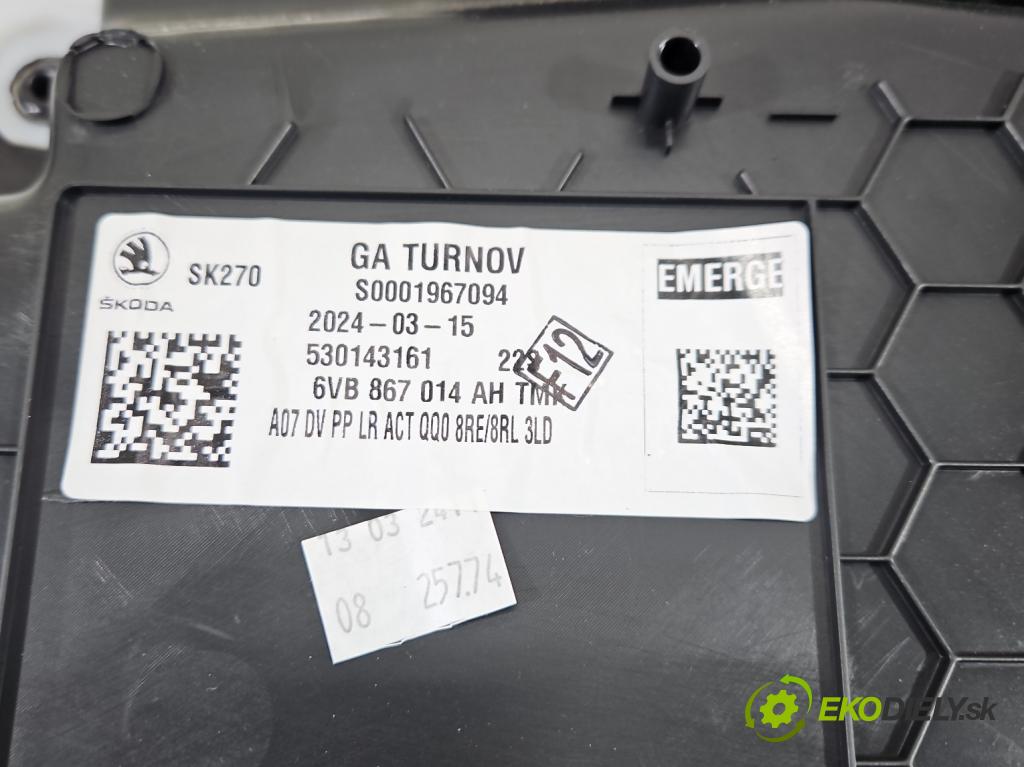 Skoda Fabia IV 2021- 1.0 TSI 116 HP manual 85 kW 999 cm3 5- Čalounictví: dvere predné pravé 530143161