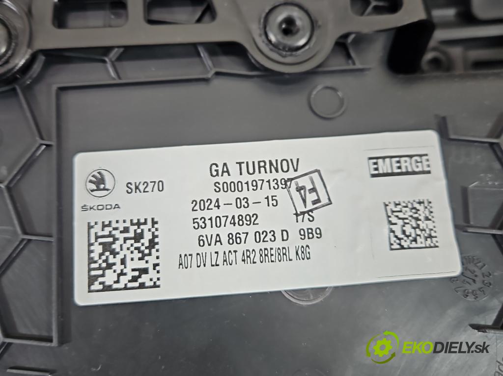 Skoda Fabia IV 2021- 1.0 TSI 116 HP manual 85 kW 999 cm3 5- Čalounictví: dvere zadné ľavé 6CA867023D
