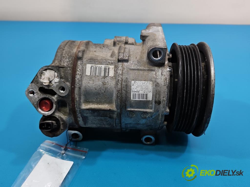 Fiat Punto Grande 1.4 T 120 HP manual 88 kW 1368 cm3 5- Kompresor: klimatizácie 51794515 (Kompresor klimatizácie)