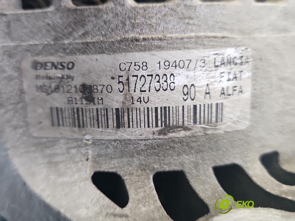 Fiat Bravo II 2007-2014 1.9 jtd 120 hp manual 88 kW 1910 cm3 5- Alternator 51727338 (Alternátor)