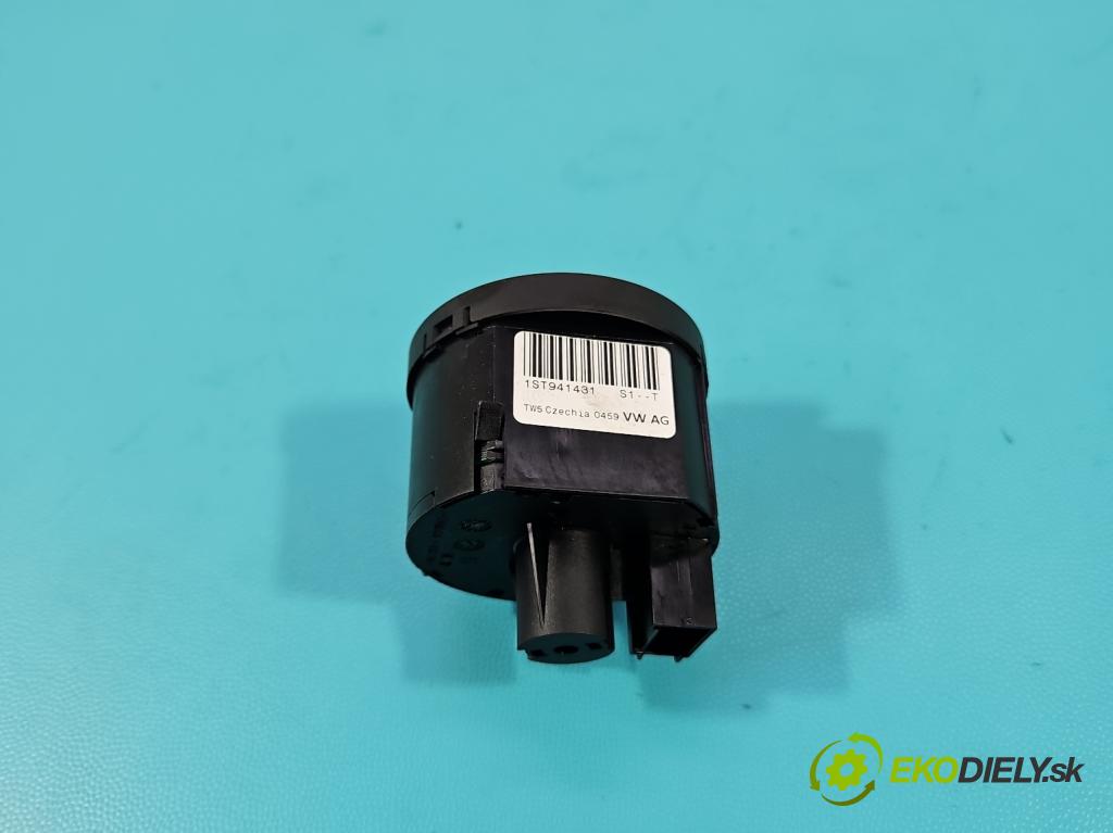 Skoda Citigo 2011-2019 1.0 MPI 75 HP manual 55 kW 999 cm3 5- prepínač světla: na doska: 1ST941431