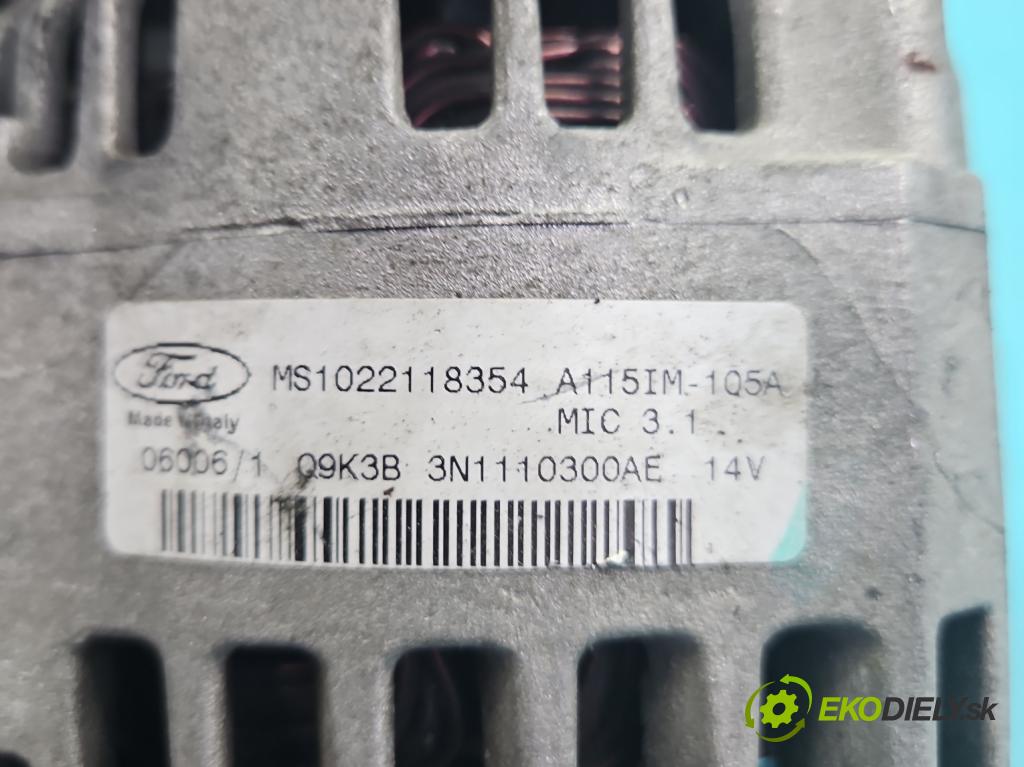 Ford Focus Mk2 2004-2011 1.6 16V 101 hp manual 74 kW 1596 cm3 5- Alternator 3N1110300AE (Alternátor)