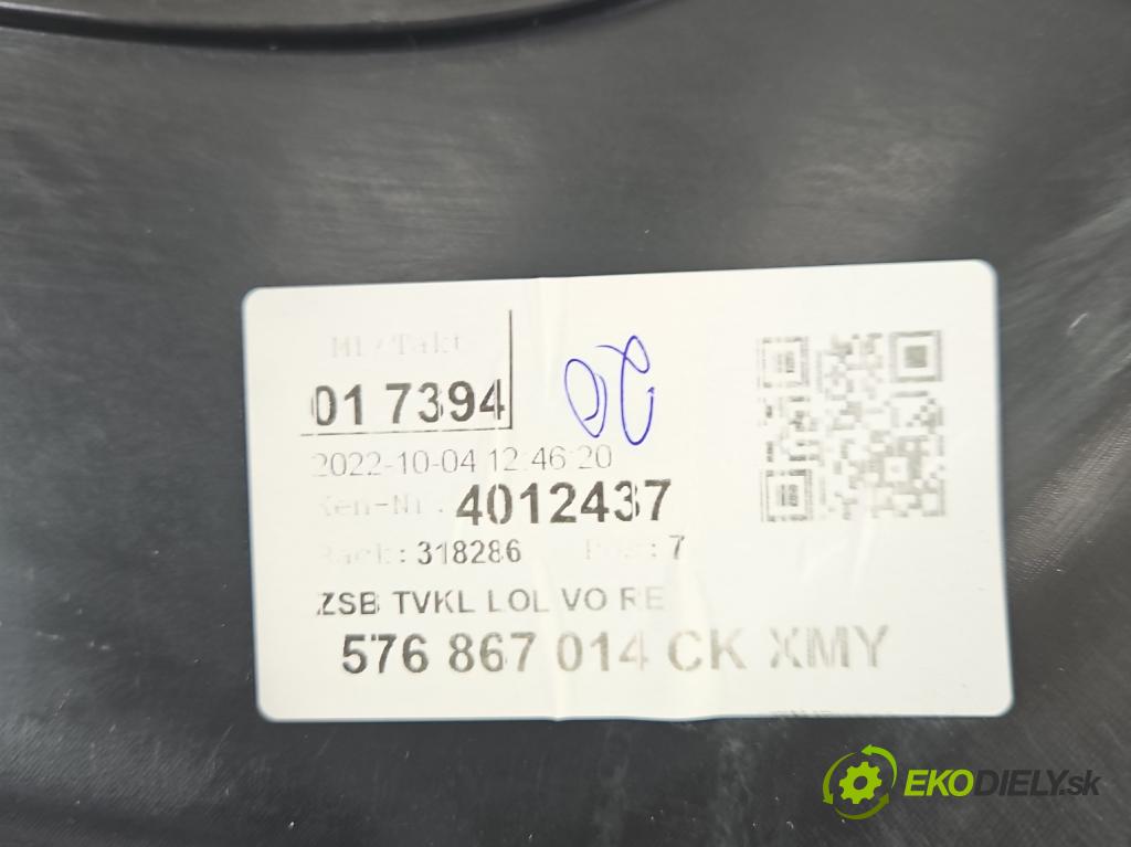 Seat Ateca 2016- 1.5 TSI 150 HP automatic 110 kW 1498 cm3 5- Čalounictví: dvere predné pravé 576867014CK