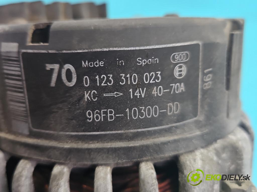Ford Fiesta Mk5 1995-2002 1.3 8V 60 hp manual 44 kW 1297 cm3 5- Alternator 0123310023 (Alternátor)