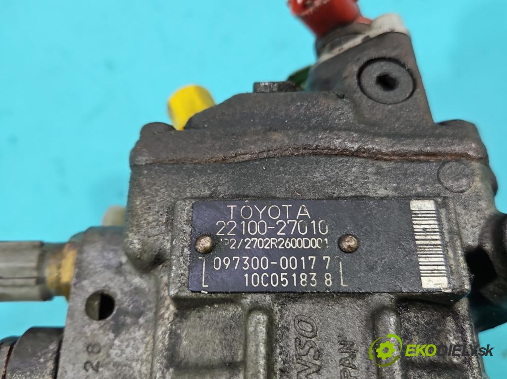 Toyota Corolla E12 2001-2009 2.0 D4D 90 HP manual 66 kW 1995 cm3 5- čerpadlo vstrekovacia 22100-27010 (Vstrekovacie čerpadlo)