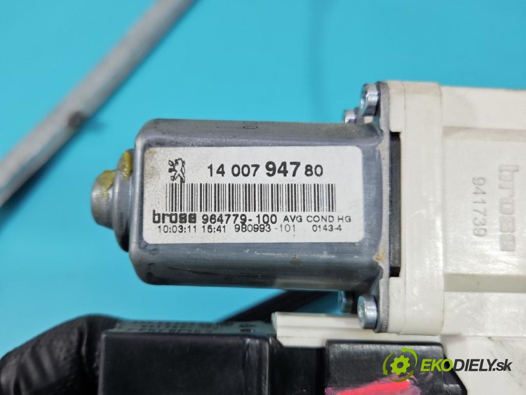 Citroen C8 2002-2014 2.0 hdi 120 hp manual 88 kW 1997 cm3 5- mechanismus stahování přední levý 964779-100