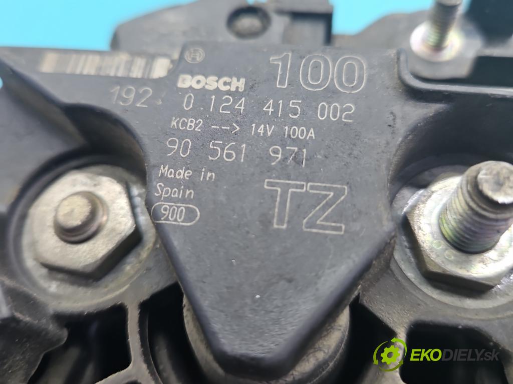 Opel Astra II 1998-2009 1.6 16V 101 hp manual 74 kW 1598 cm3 5- Alternator 0124415002 (Alternátor)