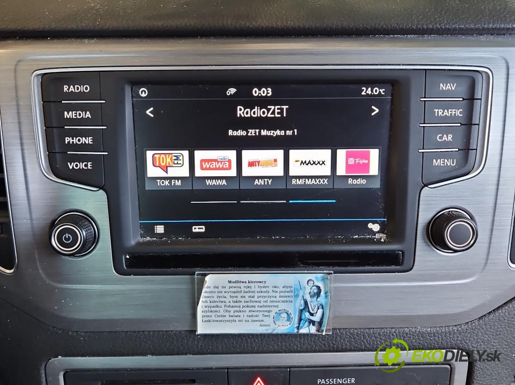 Vw Golf Sportsvan 1.4 TSI 125 HP manual 92 kW 1395 cm3 5- Radio originál 3G0919605D