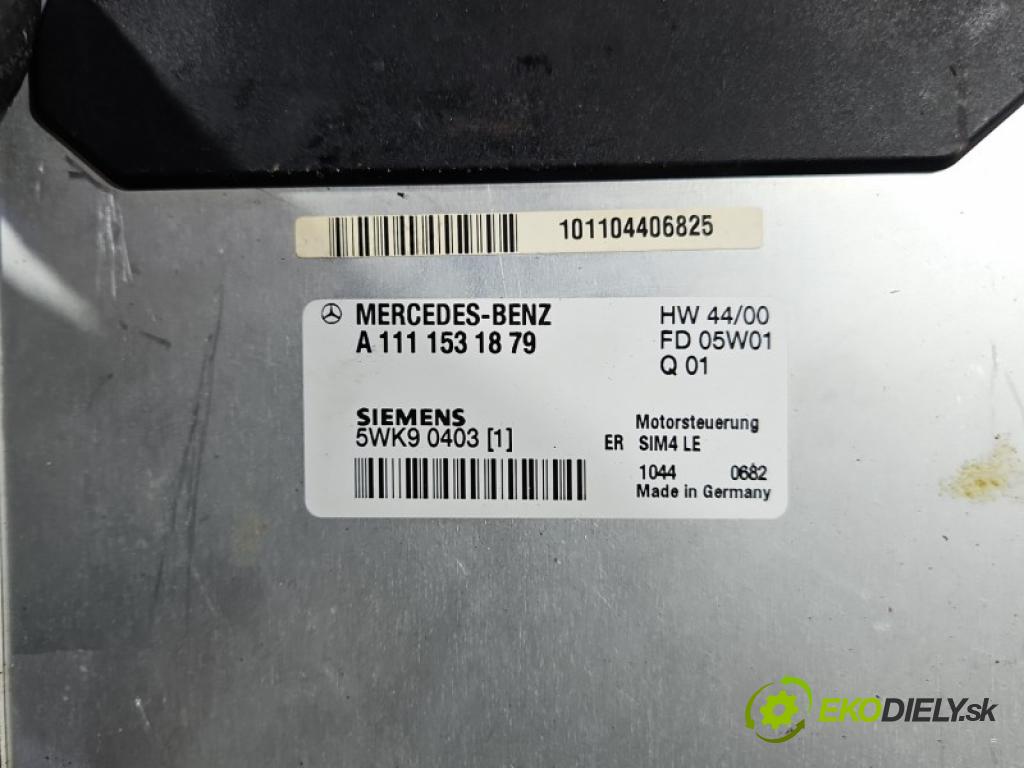 Mercedes C W203 2000-2007 2.0 kompressor 163 hp manual 120 kW 1998 cm3 3- řídící jednotka motoru A1111531879
