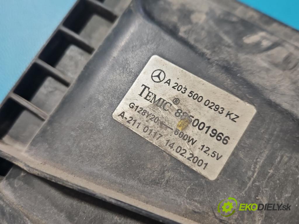 Mercedes C W203 2000-2007 2.0 kompressor 163 HP manual 120 kW 1998 cm3 3- Ventilátor chladiča A2035000293