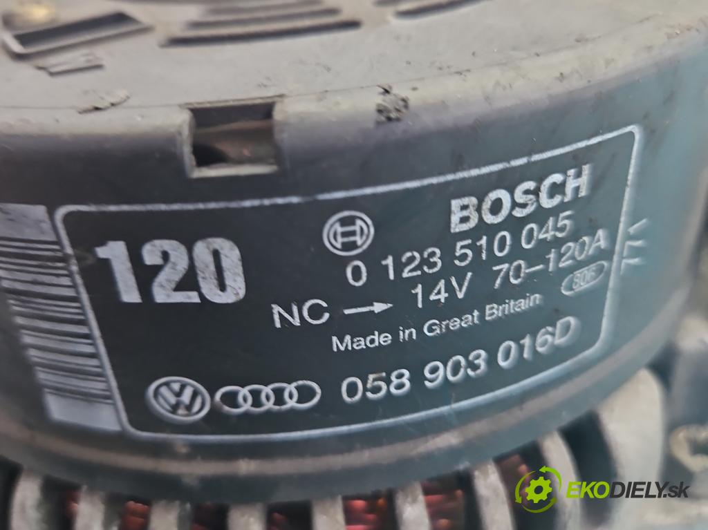 Audi A6 C5 1997-2004 1.8 20V 125 hp manual 92 kW 1781 cm3 4- Alternator 0123510045 (Alternátor)