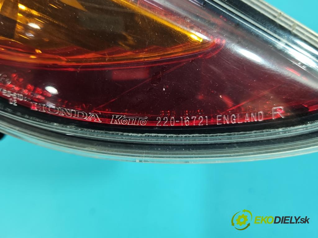 Honda Civic VIII 2006-2011 1.8 16V 140 HP manual 103 kW 1799 cm3 5- svetlo / reflektor zadné pravé 220-16721 (Kľučka dverí ostatné)