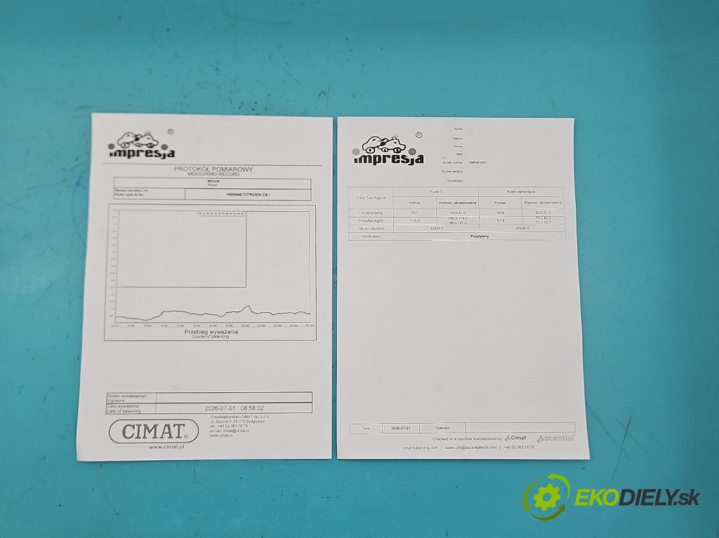 Citroen C8 2002-2014 2.0 hdi 120 HP manual 88 kW 1997 cm3 5- turbodúchadlo, turbo repasovaná 764609-1