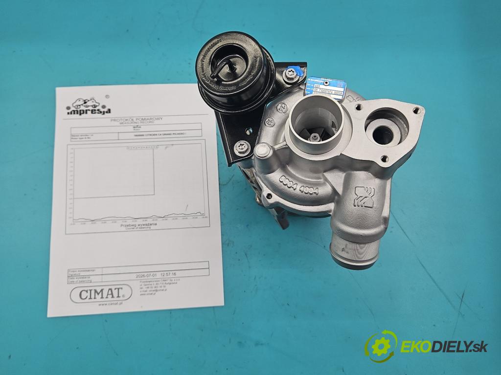 Citroen C4 Grand picasso I 2006-2013 1.6 T 156 hp automatic 115 kW 1598 cm3 5- Turbodmychadlo repasováno 53039880425