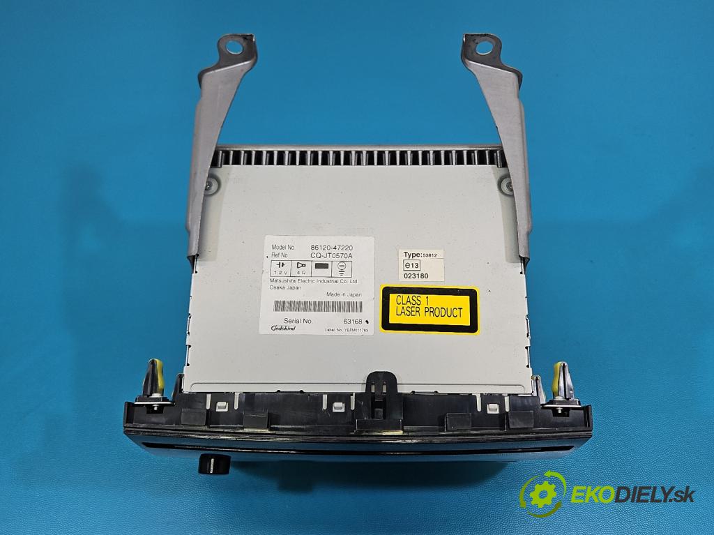 Toyota Prius II XW20 2003-2009 1.5 16V 77 hp automatic 57 kW 1497 cm3 5- Radio továrna: 86120-47220