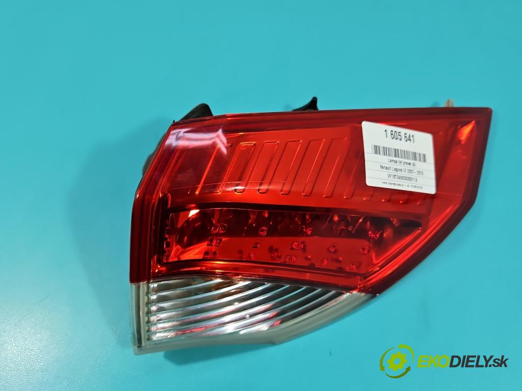 Renault Laguna III 2007-2015 1.5 dci 110 HP manual 81 kW 1461 cm3 5- svetlo / reflektor zadné pravé (Kľučka dverí ostatné)