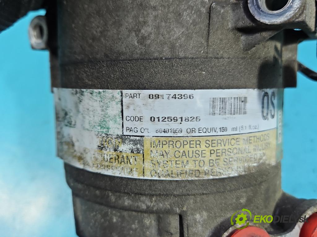 Opel Astra II 1998-2009 1.8 16V 116 HP manual 85 kW 1796 cm3 4- Kompresor: klimatizácie 09174396 (Kompresor klimatizácie)