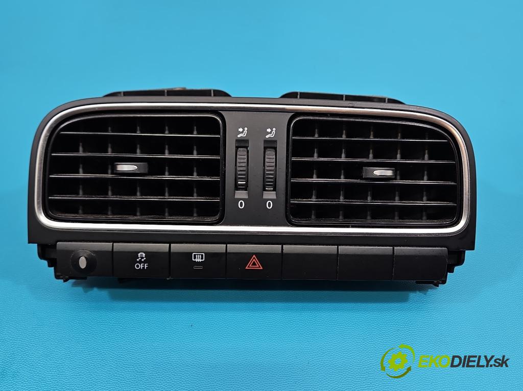 Vw Polo V 6R 2009-2017 1.4 16V 86 HP manual 63 kW 1390 cm3 5- Mřížka: kúrenia stredová 6RF819728 (Mriežka kúrenia (fukár))