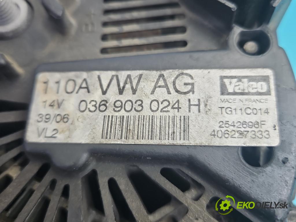 Vw Golf V 2003-2009 1.4 16V 80 hp manual 59 kW 1390 cm3 5- Alternator 036903024H (Alternátor)