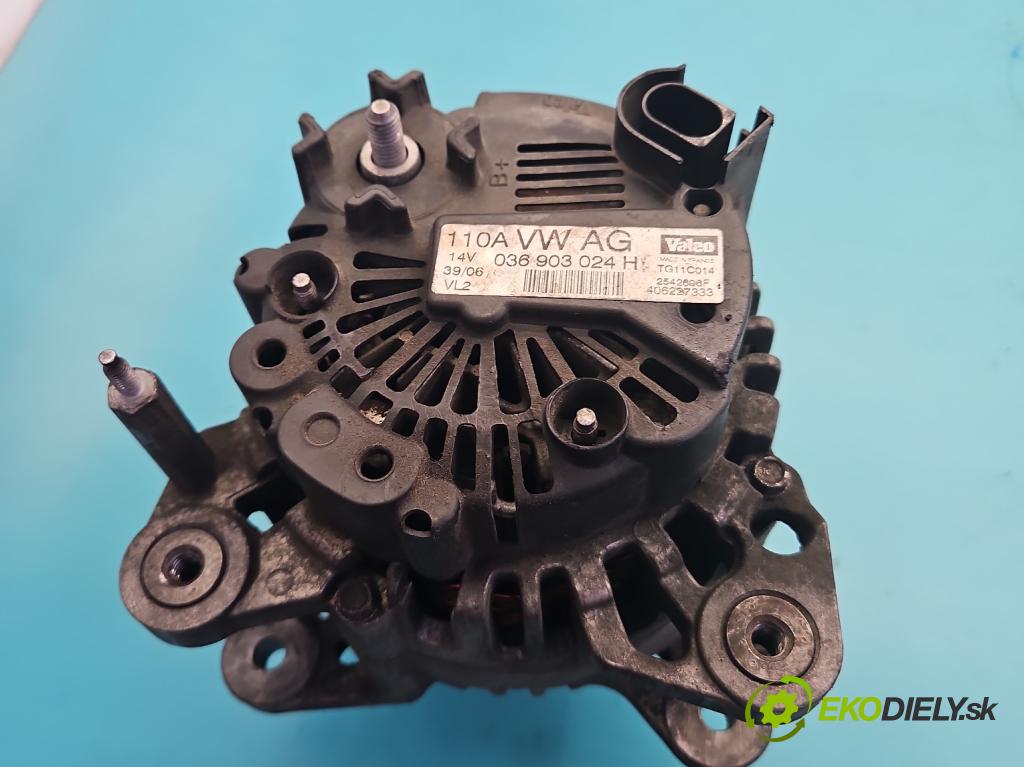 Vw Golf V 2003-2009 1.4 16V 80 hp manual 59 kW 1390 cm3 5- Alternator 036903024H (Alternátor)