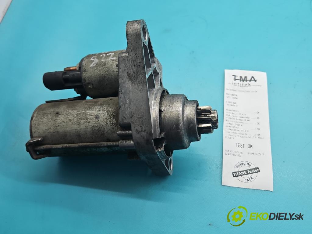 Vw Golf V 2003-2009 1.4 16V 80 HP manual 59 kW 1390 cm3 5- štartér 02T911023S (Štartér)
