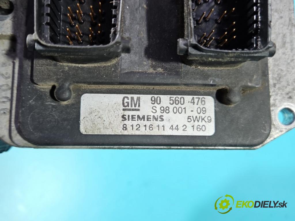 Opel Astra II 1998-2009 1.8 16V 116 hp manual 85 kW 1796 cm3 4- řídící jednotka motoru 90560476