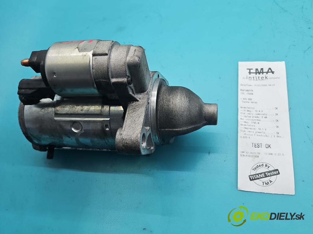 Toyota Verso 2009-2018 2.0 D4D 126 HP manual 93 kW 1998 cm3 5- štartér  (Štartér)