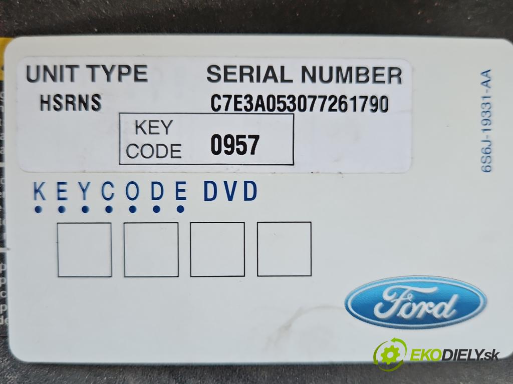 Ford Mondeo Mk4 2007-2014 2.0 tdci 131 HP automatic 96 kW 1997 cm3 5- Radio originál 7S7T-18K931-BH