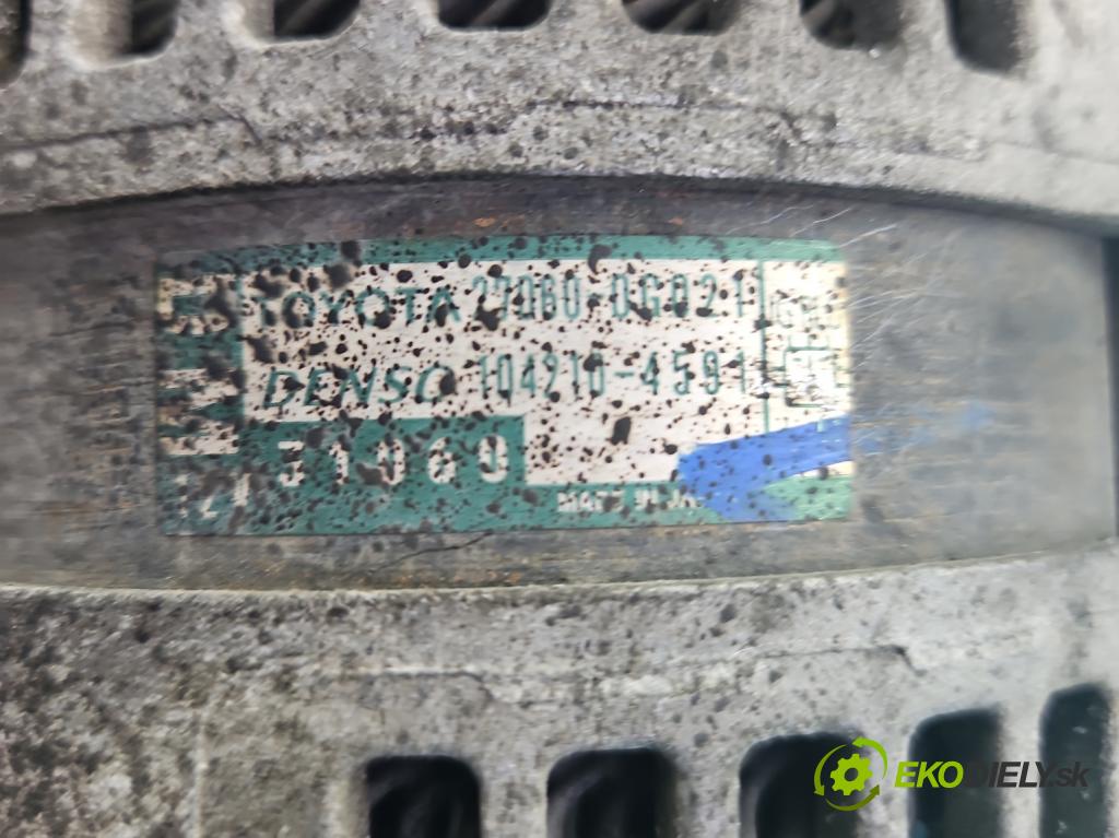 Toyota Verso 2009-2018 2.0 D4D 126 hp manual 93 kW 1998 cm3 5- Alternator 27060-0G021 (Alternátor)
