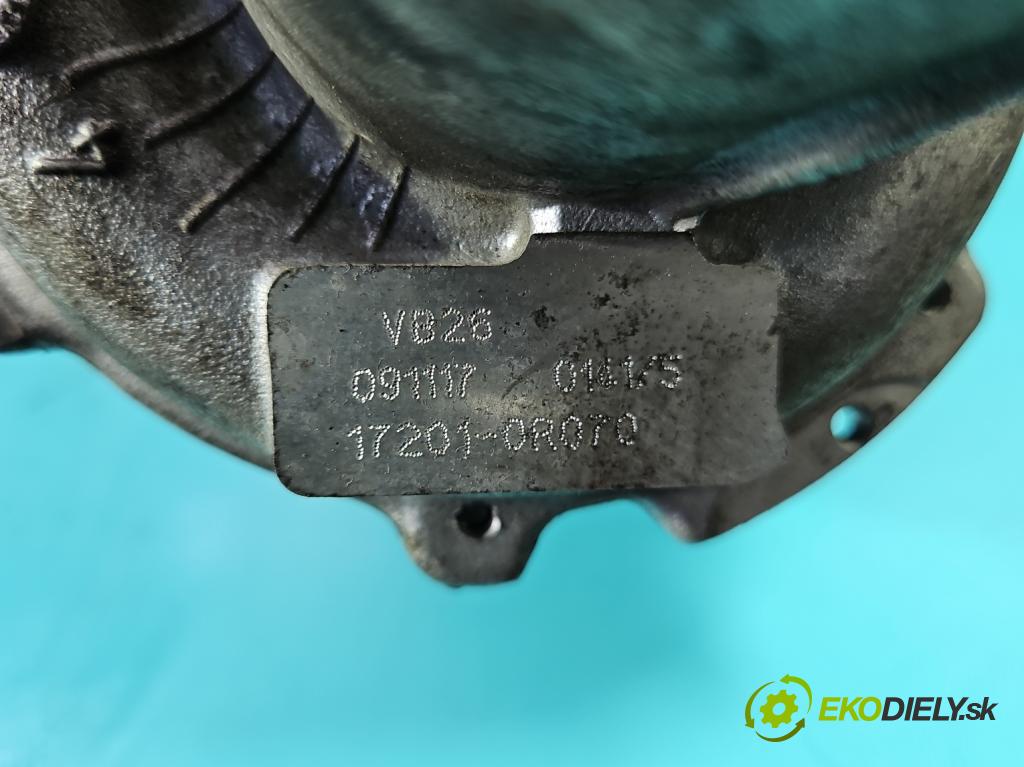 Toyota Verso 2009-2018 2.0 D4D 126 HP manual 93 kW 1998 cm3 5- turbodúchadlo, turbo VB26 (Turbodúchadlo (kompletné))