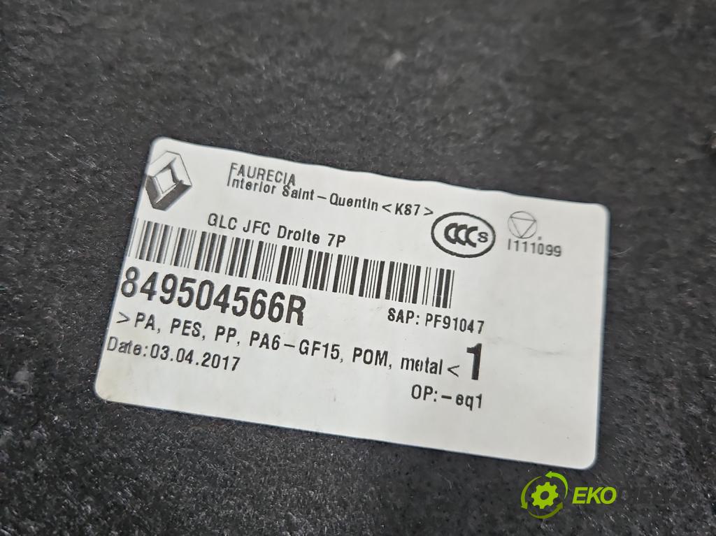 Renault Espace V 2014-2023 1.6 dci 160 HP automatic 118 kW 1598 cm3 5- Čalounictví: kufra: pravé 849504566R