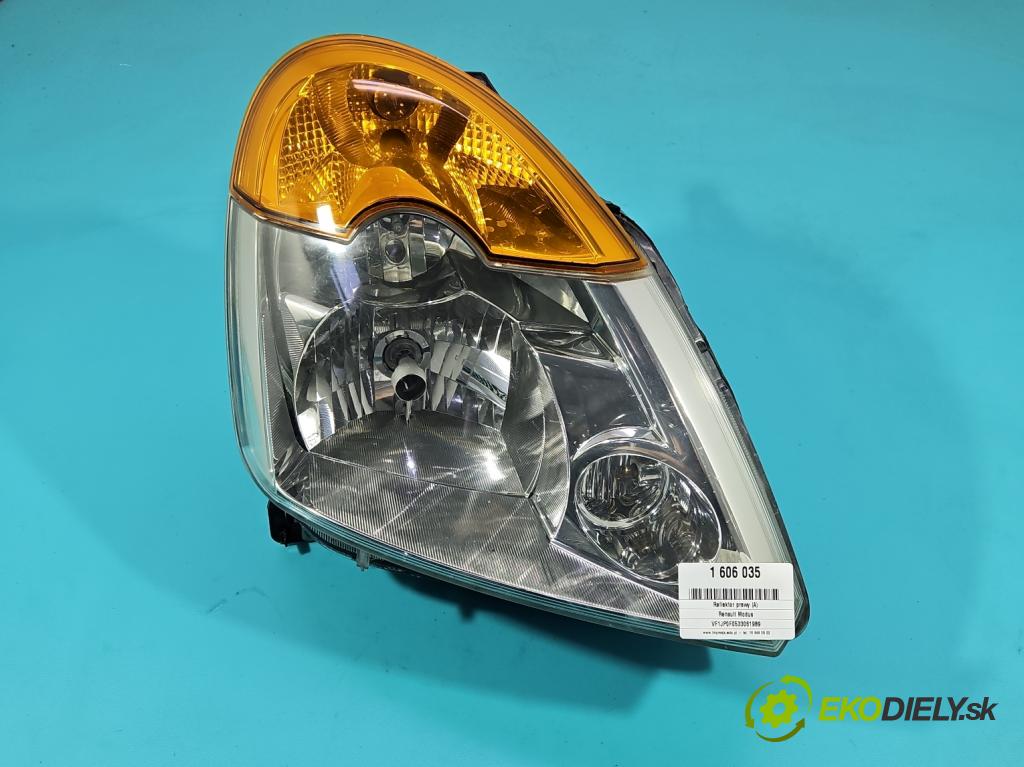 Renault Modus 1.5 dci 86 HP manual 63 kW 1461 cm3 5- Reflektor: pravý  (Svetlo predné pravé)